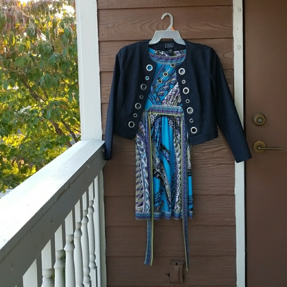 Gorgeous dress and denim jacket